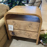 Casterly Crescent 2-Drawer NIGHTSTAND 28w18d30h