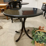 Metal Base Tulip w/ Granite Top DINING TABLE 36Wx30.5H