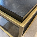 Article Oscuro Wood & Brass COFFEE/COCKTAIL TABLE 48w24d16h