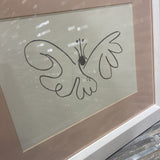 Girl's Bedroom Minimalist Butterfly Print ART WORK 24Wx20H