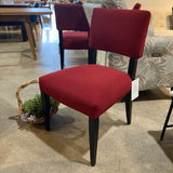 Crate & Barrel Upholstered Performance Fabric Side Chair CHAIR Red 21w21d34h