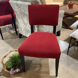 Crate & Barrel Upholstered Performance Fabric Side Chair CHAIR Red 21w21d34h