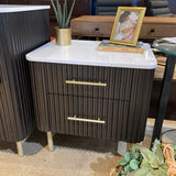 Acme Clayten Marble Top 2-Drawer NIGHTSTAND 26w20d26h