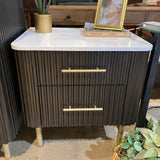 Acme Clayten Marble Top 2-Drawer NIGHTSTAND 26w20d26h