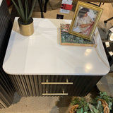 Acme Clayten Marble Top 2-Drawer NIGHTSTAND 26w20d26h