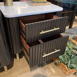 Acme Clayten Marble Top 2-Drawer NIGHTSTAND 26w20d26h