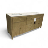 Modern Light Wood Multi-Drawer Double Vanity FURNITURE