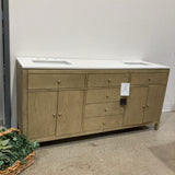 Modern Light Wood Multi-Drawer Double Vanity FURNITURE