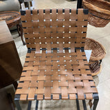 Howard Elliott Collection Woven Leather Bar Height BAR/COUNTER STOOL 18w18d40h