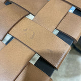 Howard Elliott Collection Woven Leather Bar Height BAR/COUNTER STOOL 18w18d40h