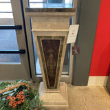 Augustus Etched Fossil Stone Pedestal FURNITURE 14w14d41h