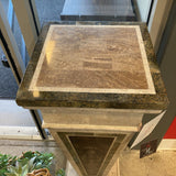 Augustus Etched Fossil Stone Pedestal FURNITURE 14w14d41h