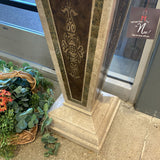 Augustus Etched Fossil Stone Pedestal FURNITURE 14w14d41h