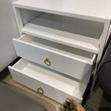 Lark 2-Drawer NIGHTSTAND White/Gold 28w17d26h