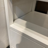 Lark 2-Drawer NIGHTSTAND White/Gold 28w17d26h