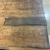 Rustic Modern Kraus Table END/SIDE TABLE Brown/Black 25w23.5d25h