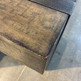 Rustic Modern Kraus Table END/SIDE TABLE Brown/Black 25w23.5d25h