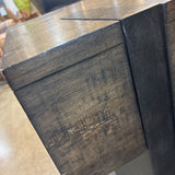 Rustic Modern Kraus Table END/SIDE TABLE Brown/Black 25w23.5d25h