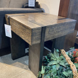 Rustic Modern Kraus Table END/SIDE TABLE Brown/Black 25w23.5d25h