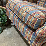 Fine Custom Fireside Plaid Wingback CHAIR 35w26d43h