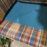 Fine Custom Fireside Plaid Wingback CHAIR 35w26d43h