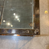 Rectangular Tiered Brass & Glass w/ Mirrored Lower Shelf COFFEE/COCKTAIL TABLE 42w24d18h