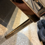 Rectangular Tiered Brass & Glass w/ Mirrored Lower Shelf COFFEE/COCKTAIL TABLE 42w24d18h