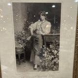 "Italian Flower Girl" Framed Lithograph ART WORK 24x31