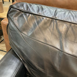 Three Seat Leather SOFA Black 78w37d34h