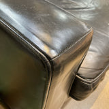 Three Seat Leather SOFA Black 78w37d34h