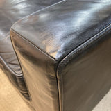 Three Seat Leather SOFA Black 78w37d34h