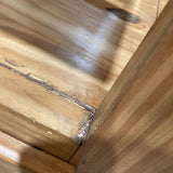 Rustic Pine 2-Drawer Glass Insert Top on Casters COFFEE/COCKTAIL TABLE 43Wx30Dxx19H