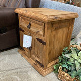 Rustic Pine 1-Drawer w/ Lower Cabinet NIGHTSTAND 24Wx17Dx24H