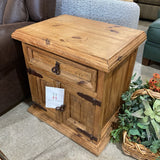 Rustic Pine 1-Drawer w/ Lower Cabinet NIGHTSTAND 24Wx17Dx24H