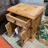 Rustic Pine 1-Drawer w/ Lower Cabinet NIGHTSTAND 24Wx17Dx24H