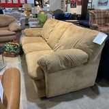 3-Seat Soft Microfiber SOFA Tan 90Wx42Dx34H