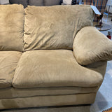 3-Seat Soft Microfiber SOFA Tan 90Wx42Dx34H
