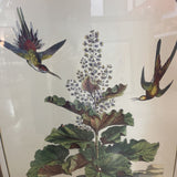 Botanical Print - Floral & Birds ART WORK 34.5Wx40.5H