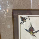 Botanical Print - Floral & Birds ART WORK 34.5Wx40.5H