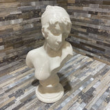 Italian Porcelain Female Bust ACCESSORIES White 6Wx4Dx11.5H