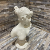 Italian Porcelain Female Bust ACCESSORIES White 6Wx4Dx11.5H