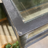 Pottery Barn "Tanner" Metal Framed 3-Tier Glass CONSOLE TABLE 54Wx18Dx26H