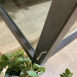 Pottery Barn "Tanner" Metal Framed 3-Tier Glass CONSOLE TABLE 54Wx18Dx26H