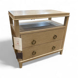 Highbury 2-Drawer W/Open Shelf NIGHTSTAND Beige 29w18d27h