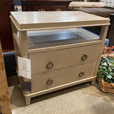 Highbury 2-Drawer W/Open Shelf NIGHTSTAND Beige 29w18d27h