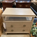 Highbury 2-Drawer W/Open Shelf NIGHTSTAND Beige 29w18d27h