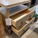 Highbury 2-Drawer W/Open Shelf NIGHTSTAND Beige 29w18d27h