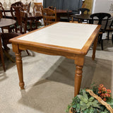 Rectangular Wood w/ Ceramic Tile Top DINING TABLE 60.5w37d30h