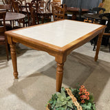 Rectangular Wood w/ Ceramic Tile Top DINING TABLE 60.5w37d30h