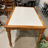 Rectangular Wood w/ Ceramic Tile Top DINING TABLE 60.5w37d30h